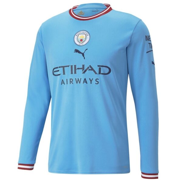 MAILLOT MANCHESTER CITY DOMICILE MANCHES LONGUES HAALAND 2022-2023