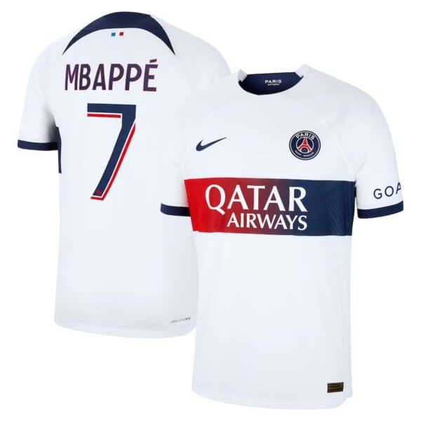 MAILLOT PSG EXTERIEUR MBAPPE VERSION VAPOR MATCH 2023-2024