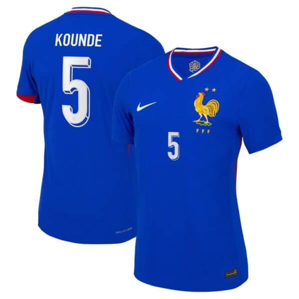 MAILLOT FRANCE DOMICILE KOUNDE DRI-FIT ADV VAPOR MATCH SAISON 2024-2025