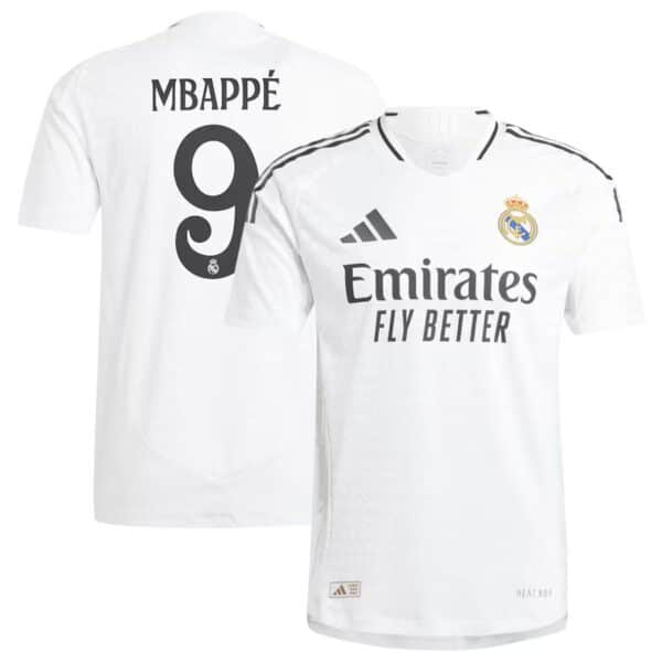 MAILLOT REAL MADRID DOMICILE MBAPPE VERSION AUTHENTIC SAISON 2024-2025