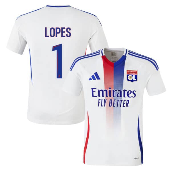 MAILLOT OLYMPIQUE LYONNAIS DOMICILE LOPES SAISON 2024-2025