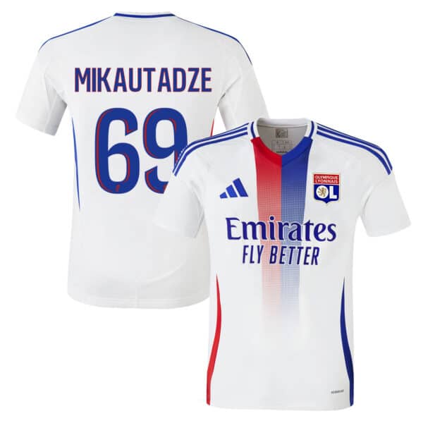 MAILLOT OLYMPIQUE LYONNAIS DOMICILE MIKAUTADZE SAISON 2024-2025