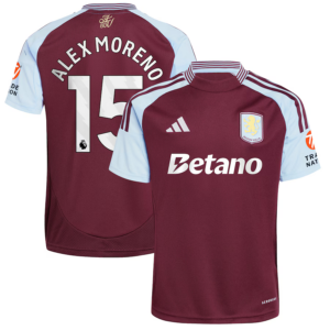 MAILLOT ASTON VILLA DOMICILE ALEX MORENO SAISON 2024-2025