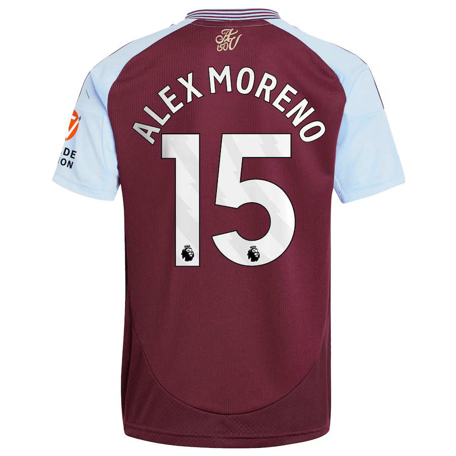 MAILLOT ASTON VILLA DOMICILE ALEX MORENO SAISON 2024-2025