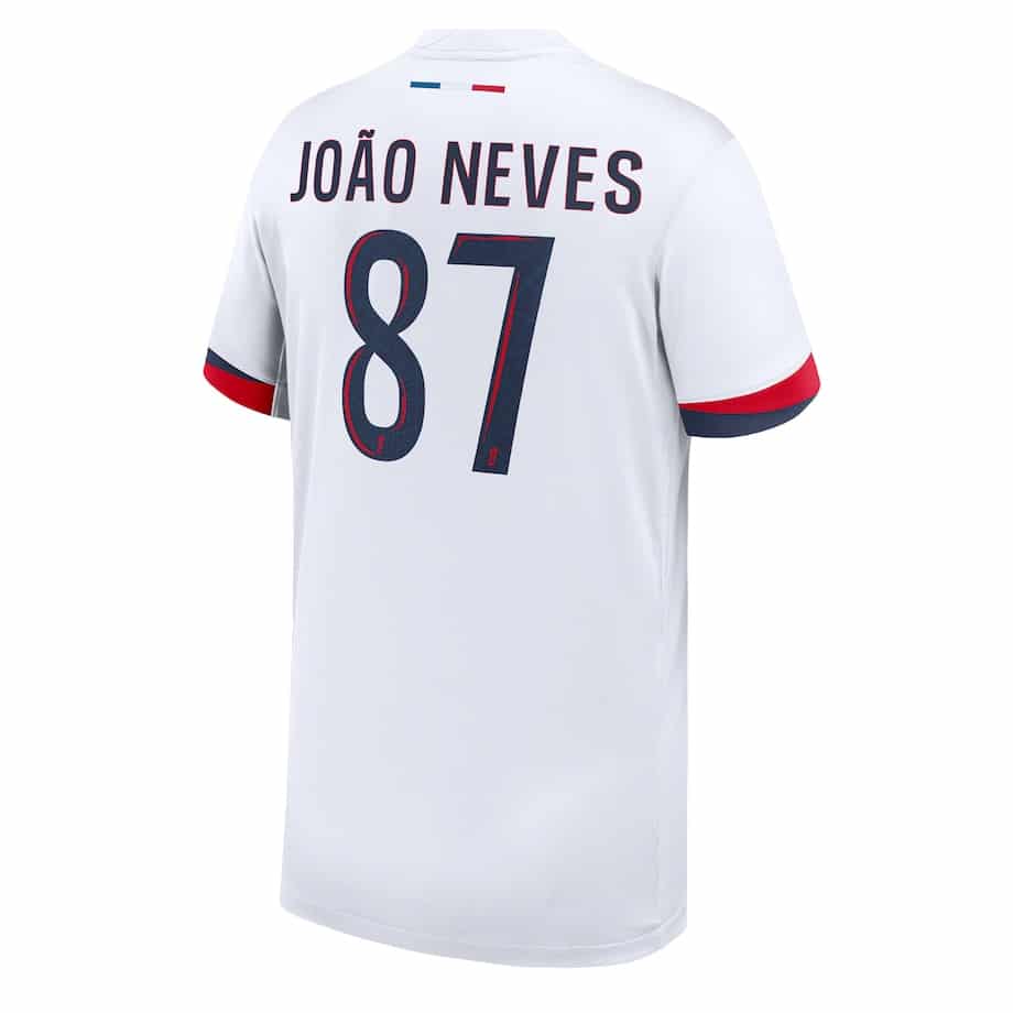 MAILLOT PSG EXTERIEUR JOAO NEVES SAISON 2024-2025